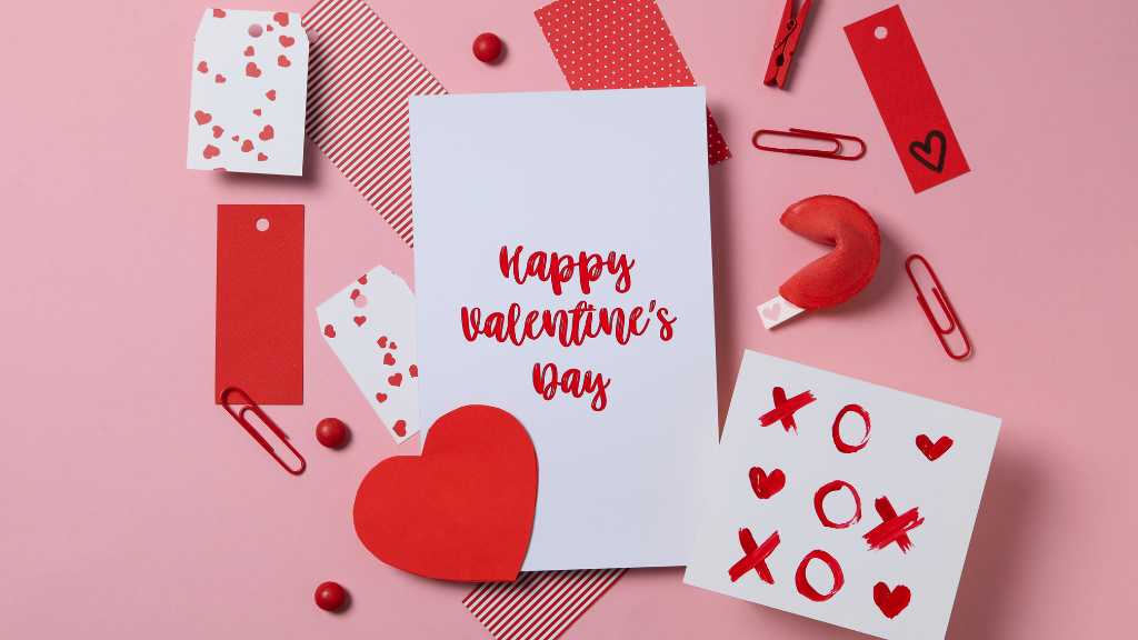 Sensory-friendly Valentine’s Day activity with simple cards and heart decorations for children with autism