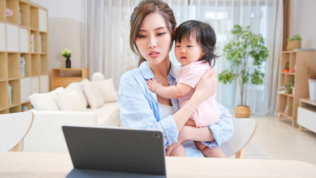 Mother and daughter attending a Virtual Autism assessment